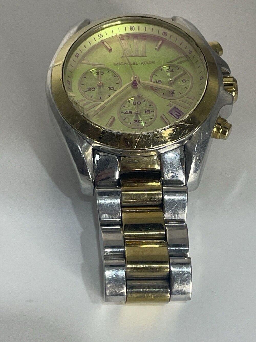 Michael Kors Bradshaw Chronograph Green Dial Ladies Watch MK6198 - Picture 3 of 5